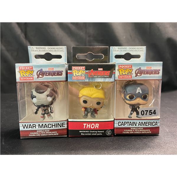 Lot of 3 Pocket Pop! Keychains - Marvel Avengers