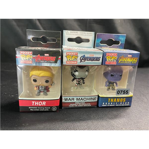 Lot of 3 Pocket Pop! Keychains - Marvel Avengers