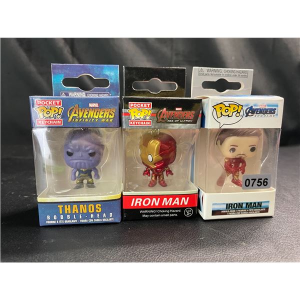 Lot of 3 Pocket Pop! Keychains - Marvel Avengers
