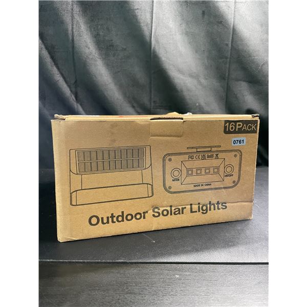 Lot of 1 Box of Outdoor Solar Fence Lights - 16PCS - Brand New!