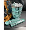 Image 3 : Lot of 1 Arderlive 71oz Stackable Blue Bento Box Lunch Container Set w/ Insulated Bag  - Brand New!