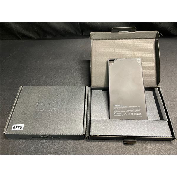 Lot of 2 TNTOR Slim Portable Powerbanks/Portable Chargers - 5000mah - Brand New