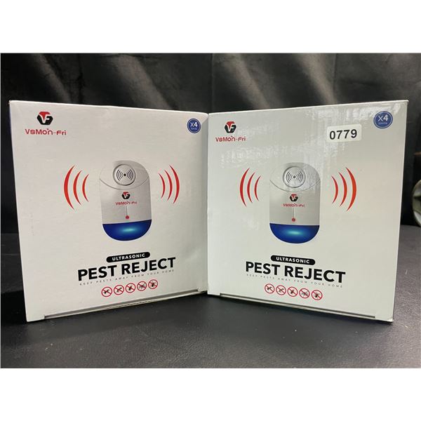 Lot of 2 Boxes of Pest Reject Ultrasonic Pest Repellers - 4PCS per box/8 Total