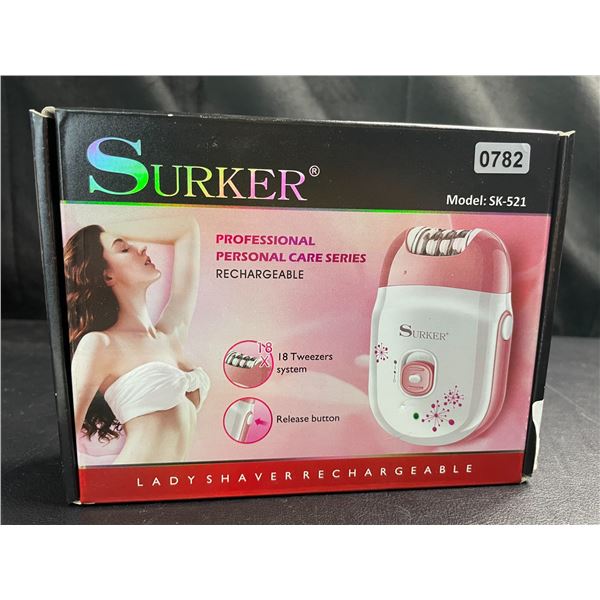 Lot of 1 Surker Professional Lady Shaver/Epilator for Body & Face - Rechargeable - New Sealed!