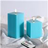 Image 2 : Lot of 2 Boxes of Girimax Glass LED Flameless Candles - 2PCS per box/4 Total - Purple & Teal