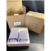 Image 3 : Lot of 2 Boxes of Girimax Glass LED Flameless Candles - 2PCS per box/4 Total - Purple & Teal