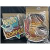 Image 1 : Lot of 2 Light-Up Coffee Home Decor Signs - Brand New - 12 inch