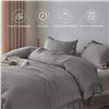 Image 1 : Lot of 1 Mr&Hm Farmhouse Ruffled Queen Size Comforter Bedding Set - 3PCS - Light Grey - Brand New
