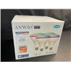 Image 1 : Lot of 1 Box of Anwio RGB LED Smart Wifi Lightbulbs - 4 Pack