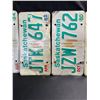 Image 3 : Lot of 5 Assorted 1980s Saskatchewan License Plates - Used