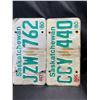 Image 4 : Lot of 5 Assorted 1980s Saskatchewan License Plates - Used