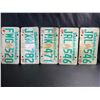 Image 1 : Lot of 5 Assorted 1980s Saskatchewan License Plates - Used