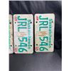 Image 4 : Lot of 5 Assorted 1980s Saskatchewan License Plates - Used