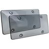 Image 1 : Lot of 3 Packs of License Plate Covers - Tinted Grey - 2PCS per pack/6 Total
