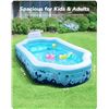 Image 2 : Lot of 1 Valwix Inflatable Swimming Pool - LARGE 10FT! (122inch x 71in x 30in) - BRAND NEW!