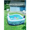 Image 2 : Lot of 1 Valwix Inflatable Swimming Pool - Large 7.5FT! (90inch x 97in x 30in) - BRAND NEW!