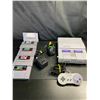 Image 1 : Lot of 1 Super Nintendo Entertainment System w/ Cords, Controller, & Games - Used; POWERS ON/WORKS!