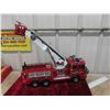 Image 7 : Firetruck with Extendable Ladder - Plastic 7" x 10" x 26" - extends to 20" High