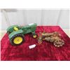 Image 1 : John Deere 5020 Diesel Die Cast Metal Tractor 5" x 6.25" x 11" & cast john Deere