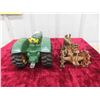 Image 2 : John Deere 5020 Diesel Die Cast Metal Tractor 5" x 6.25" x 11" & cast john Deere