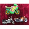 Image 2 : 10 Cars/Trucks/Motorcycles - Metal + Plastic Matchbox, Santa Coin Bank with Key