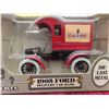 Image 2 : ERTL Case 1905 Ford Delivery Die Cast Car Bank 1:25 Scale Finning Tractor + Equip., 