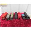 Image 2 : 7pcs Metal + Plastic Train Cars - Lionel Railroad Lines & Mounted CN Engine 