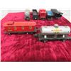 Image 6 : 7pcs Metal + Plastic Train Cars - Lionel Railroad Lines & Mounted CN Engine 