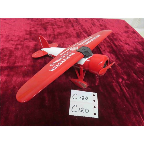 International Harvester McCormick Deering Farm Machines Die Cast Metal Airplane