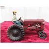 Image 2 : Cast Tractor 3.75" x 5"x 7" + Metal Tractor - missing front wheels 4"x 4" x 6.25" 