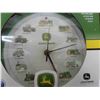 Image 8 : John Deere Steele 4 Furrough Plow , John Deere Wall Clock with Alarm - 