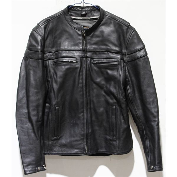 CMC MEN'S LEATHER MOTORCYCLE JACKET SIZE M