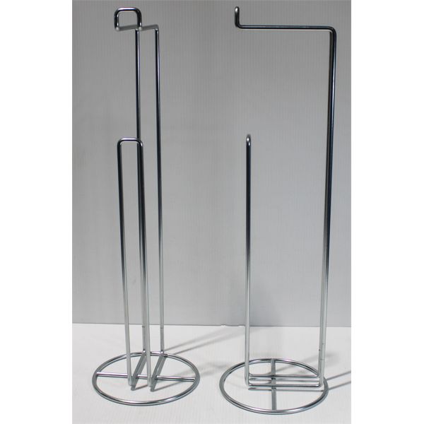 2 FREE STANDING TOILET PAPER HOLDERS