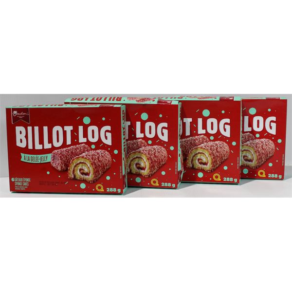 4 PKS VACHON BILLOT LOGS SPONGE CAKES