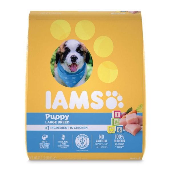 13.9 KG IAMS PUPPY CHICKEN LARGE BREED DOG FOOD