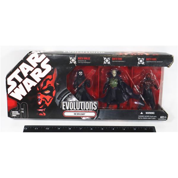 #267 EVOLUTIONS THE SITH LEGACY 3 FIGURE SET