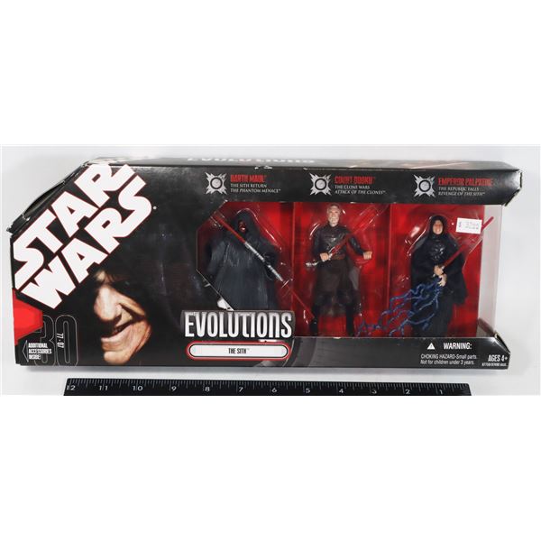 #268 EVOLUTIONS THE SITH 3 FIGURE SET INC EMPEROR