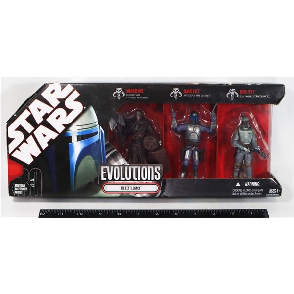 #270 EVOLUTIONS THE FETT LEGACY 3 FIGURE SET 2008