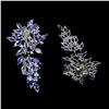 Image 2 : BRAND NEW ELEGANT TANZANITE EARRINGS IN 925 STERLING SILVER WHITE GOLD PLATED – Appraisal Replacemen