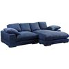 Image 2 : NEW Moe's - Plunge Sectional (Navy) NEW IN BOX - Retail: $3490