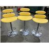 Image 2 : Set of 3 yellow adjustable bar stools