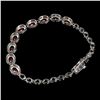 Image 3 : Amazing Ruby Bracelet in 925 Sterling Silver 14 K White Gold Plated - Appraised Replacement Value CA