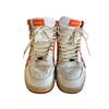 Image 2 : Skel Top Hi Bandana White & Orange Trainers Size 9