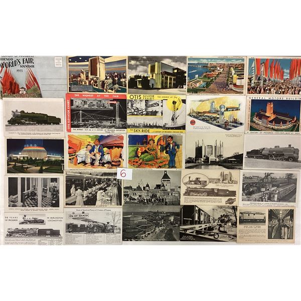 1933 Chicago World's Fair Exposition Postcards Approx. 145