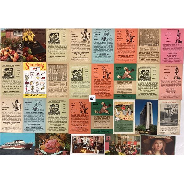 Advertising 90+ Postcards