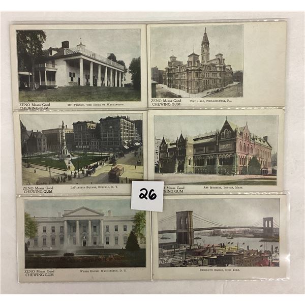 Zeno Chewing Gum Advertising Postcards 6