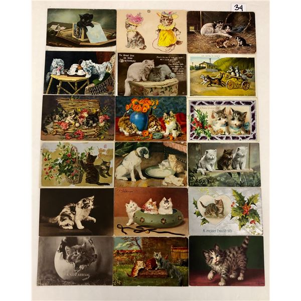 Animals - Cats & Kittens Approx. 55 Postcards