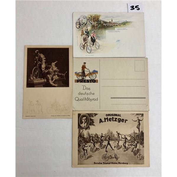 Bicycle Advertising 4 Postcards