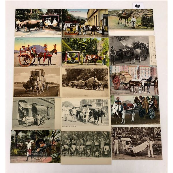 Transportation with Animals - Carts, Wagons, Etc. 70+ Postcards