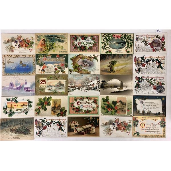 Holiday Greetings Christmas Approx. 40 Postcards